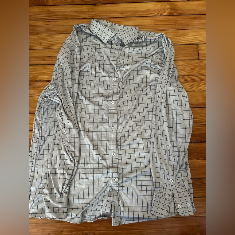 Classic Gray Checkered Men's Shirt